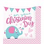 On your Christening Day Pink Luncheon Napkins 33cm (16pk)