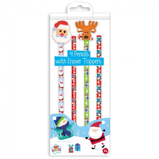 Novelty Christmas Pencil With Eraser Top