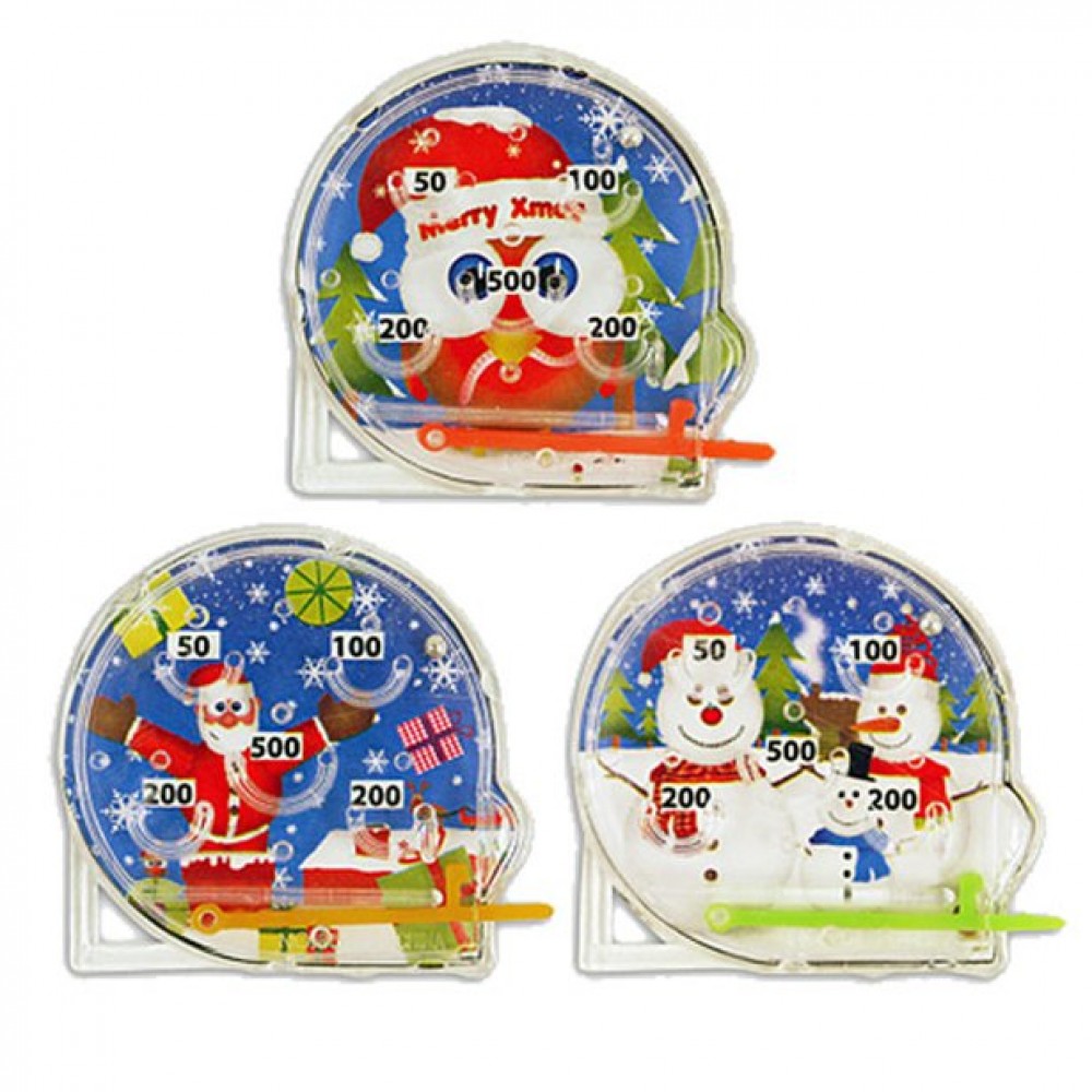 6 Mini Christmas Pinball Puzzles Game Festive Xmas Stocking or Cracker Filler 