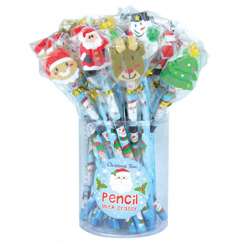 Novelty Christmas Pencil With Eraser Top Novelty Christmas Pencil With Eraser Top