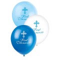 Blue First Holy Communion Balloons - (6pk)
