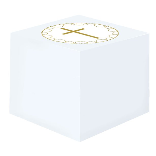Blue Botanical Cross Favour Boxes