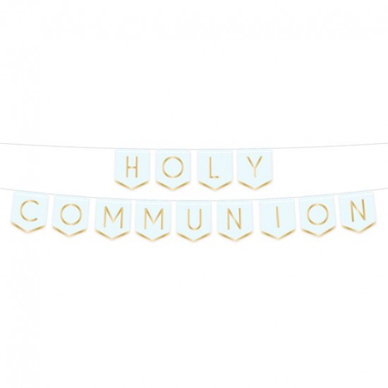 Blue Botanical 'Holy Communion' Paper Banner - 2.5m
