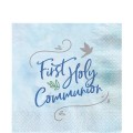 Blue First Holy Communion Luncheon Napkins - 33cm (16pk)