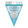 Blue First Holy Communion Foil Pennant Banners - 9ft Blue First Holy Communion Foil Pennant Banners - 9ft