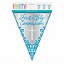 Blue First Holy Communion Foil Pennant Banners - 9ft