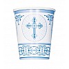Blue Radiant Cross - 266ml Paper Party Cups