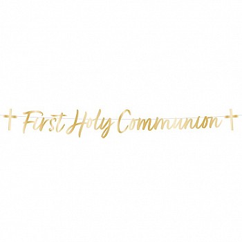 Botanical Celebration 'First Holy Communion' Letter Banner - 1.6m