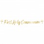 Botanical Celebration 'First Holy Communion' Letter Banner - 1.6m