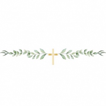 Botanical Celebration Cross Paper Garland - 1m