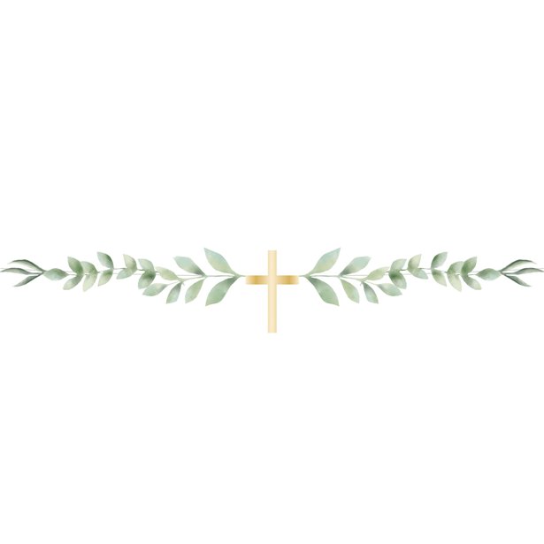 Botanical Celebration Cross Paper Garland - 1m