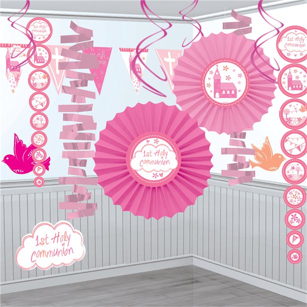 First Holy Communion Pink Decoration Kit First Holy Communion Pink Decoration Kit