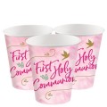 Pink First Holy Communion Paper Cups 250ml