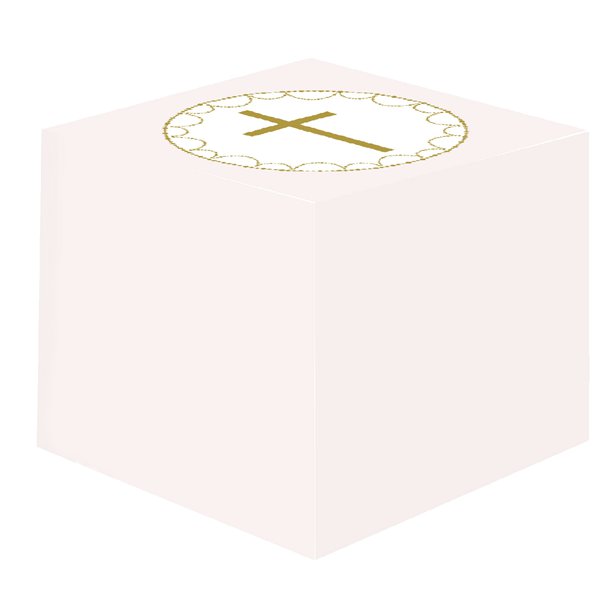 Pink Botanical Cross Favour Boxes Pink Botanical Cross Favour Boxes