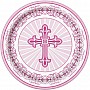 Pink Radiant Cross Paper Plates - 23cm (8pk)