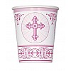 Pink Radiant Cross - 266ml Paper Party Cups Pink Radiant Cross - 266ml Paper Party Cups