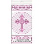 Pink Radiant Cross Plastic Tablecover 1.37m X 2.13m