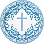 Blue Cross Paper Plates - 23cm (8pk)