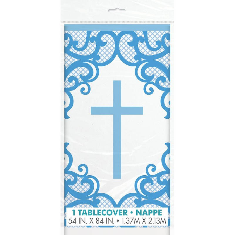 Blue Cross Plastic Tablecover 1.37m X 2.13m