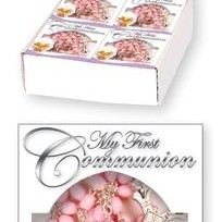 Pink Communion Rosary Beads