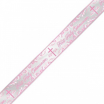 Communion Pink Foil Banner 9ft