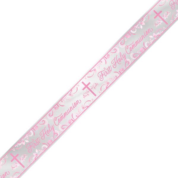 Communion Pink Foil Banner 9ft