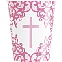 Pink Cross Paper Party Cups