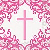 Pink Cross Luncheon Napkins 16ct   