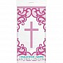 Pink Cross Plastic Tablecover 1.37m X 2.13m