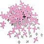 Foil Radiant Cross Pink Religious Confetti