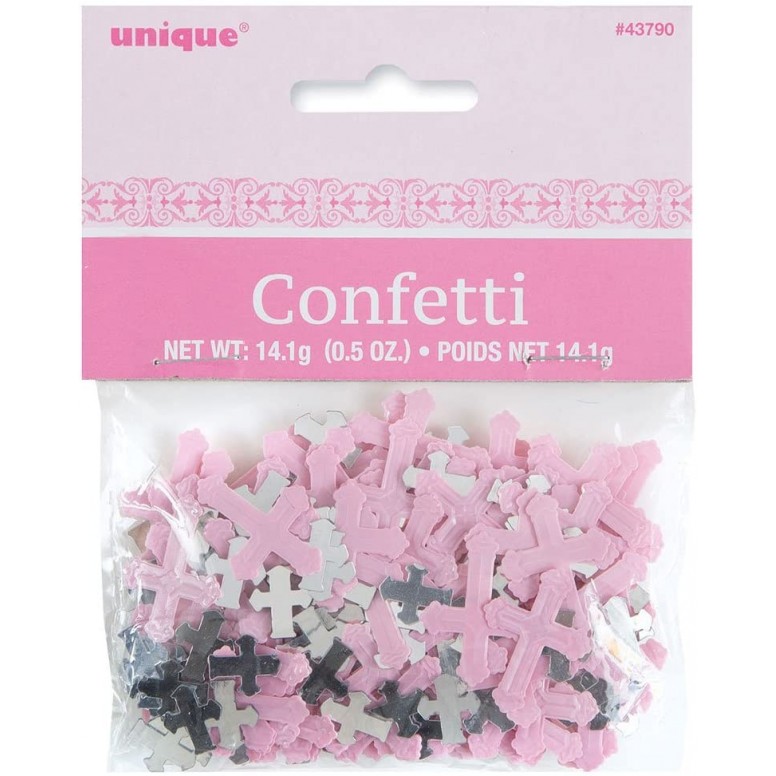 Foil Radiant Cross Pink Religious Confetti Foil Radiant Cross Pink Religious Confetti