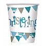 Christening Blue Bunting 9oz Cups (8pk)