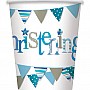Christening Blue Bunting 9oz Cups (8pk)