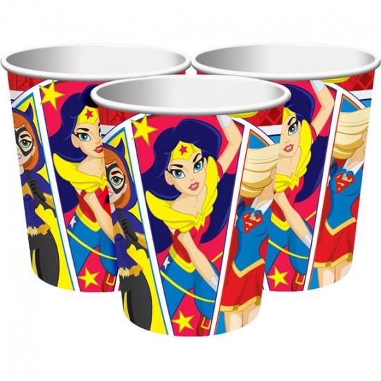 DC Super Hero Girls - 266ml Paper Party Cups (8pk)