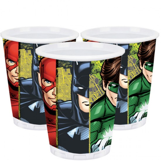Justice League Cups - 256ml Paper Party Cups (8pk)