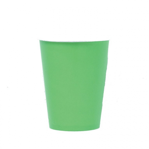 Kiwi Green Paper Cups - 266ml (8pk)