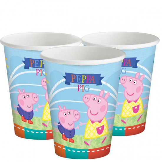 Peppa Pig Cups - 260ml Paper Party Cups (8pk)