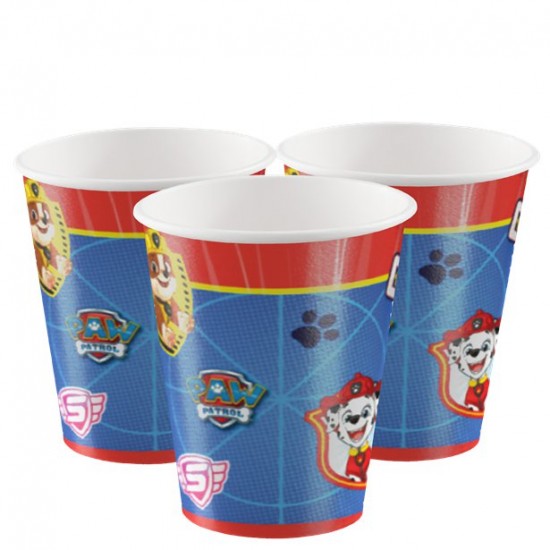 Paw Patrol Cups - 266ml Paper Party Cups (8pk)