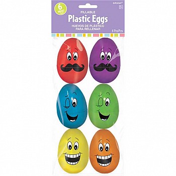 Large Funny Face Fillable Eggs - 8cm Large Funny Face Fillable Eggs - 8cm