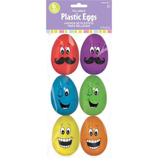 Large Funny Face Fillable Eggs - 8cm Large Funny Face Fillable Eggs - 8cm