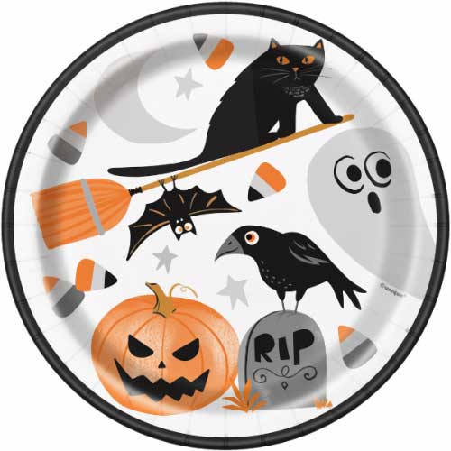 Bats and Boos Halloween Paper Party Plates (8pk) Bats and Boos Halloween Paper Party Plates (8pk)