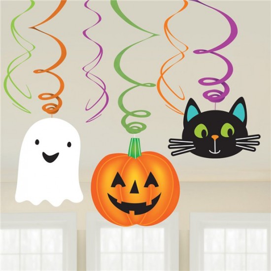 Halloween Friends Hanging Swirls