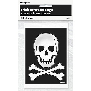 Skeleton Plastic Treat Bags 50pk