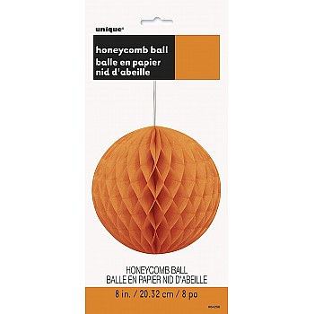 Honeycomb Balls 8" Orange 1CT Honeycomb Balls 8" Orange 1CT