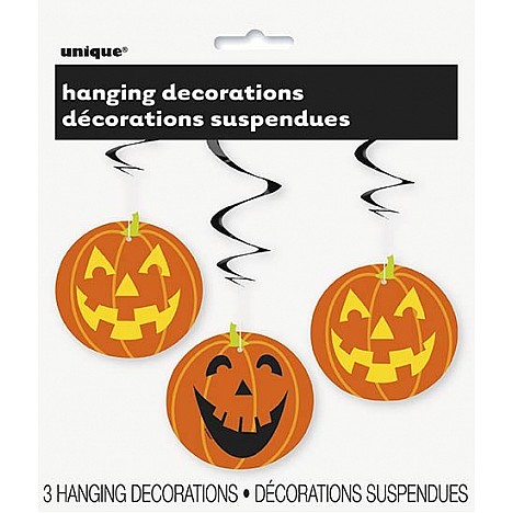 Pumpkin Hanging Swirl Decoration 26 L 3CT