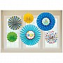 Ahoy Baby Blue Paper Fan Decoration Ahoy Baby Blue Paper Fan Decoration