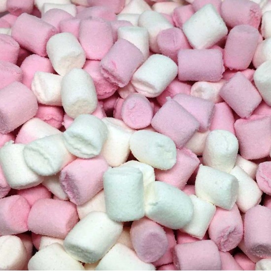 Haribo Chamallows (1kg), White and Pink Mini Mallows