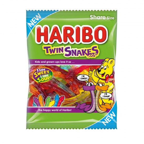 Haribo Twin Snakes Share Bags (160g)