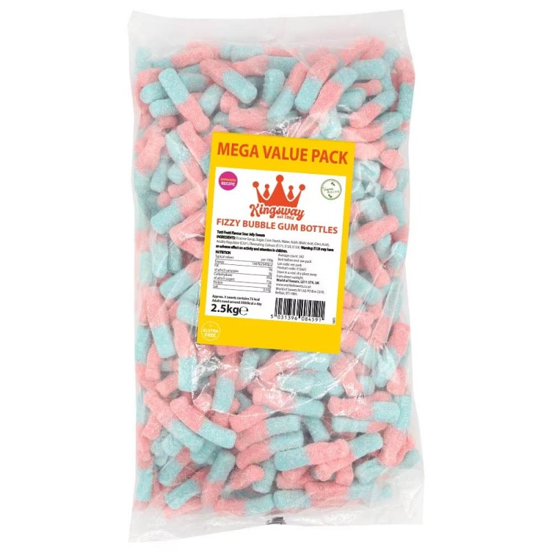 Fizzy Bubblegum Bottles 2.5kg Fizzy Bubblegum Bottles 2.5kg