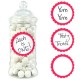 Apple Red Candy Buffet Scalloped Labels - 20pk